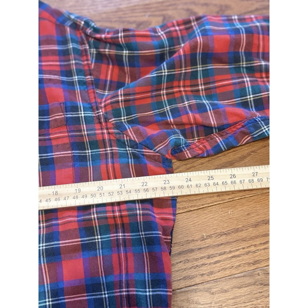 Vintage Men's LL Bean Rangeley Red Plaid Long Sleeve Flannel Shirt Size Large - Picture 6 of 6